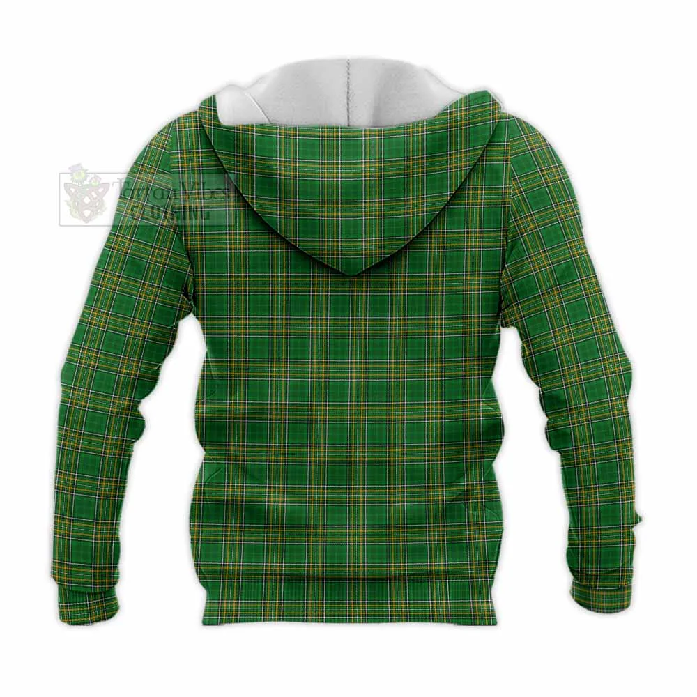 Armstrong Irish Clan Tartan Knitted Hoodie with Coat of Arms