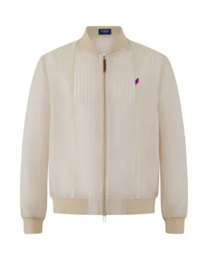 Catalino Barong Jacket in Piña Seda Stripes, natural