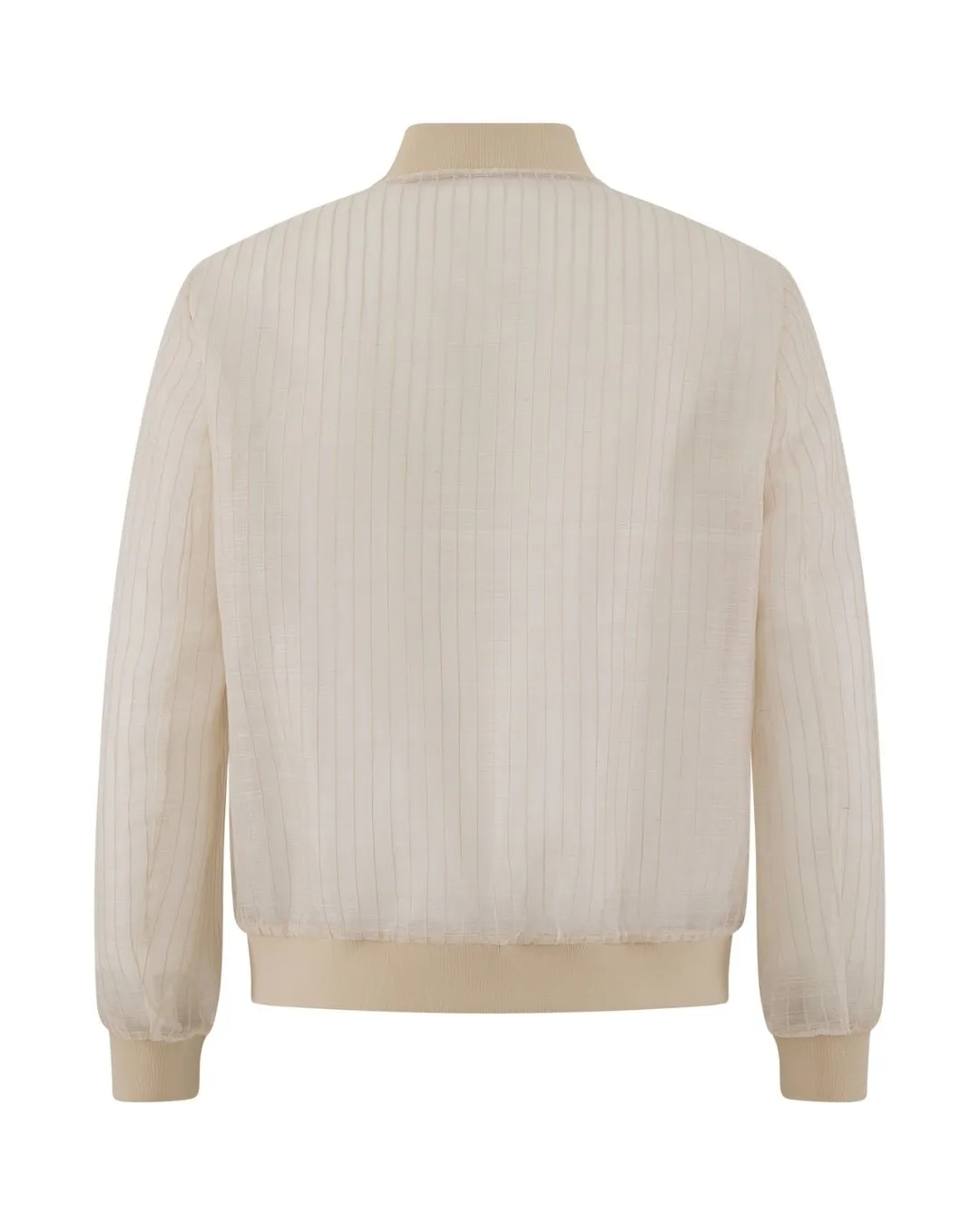 Catalino Barong Jacket in Piña Seda Stripes, natural