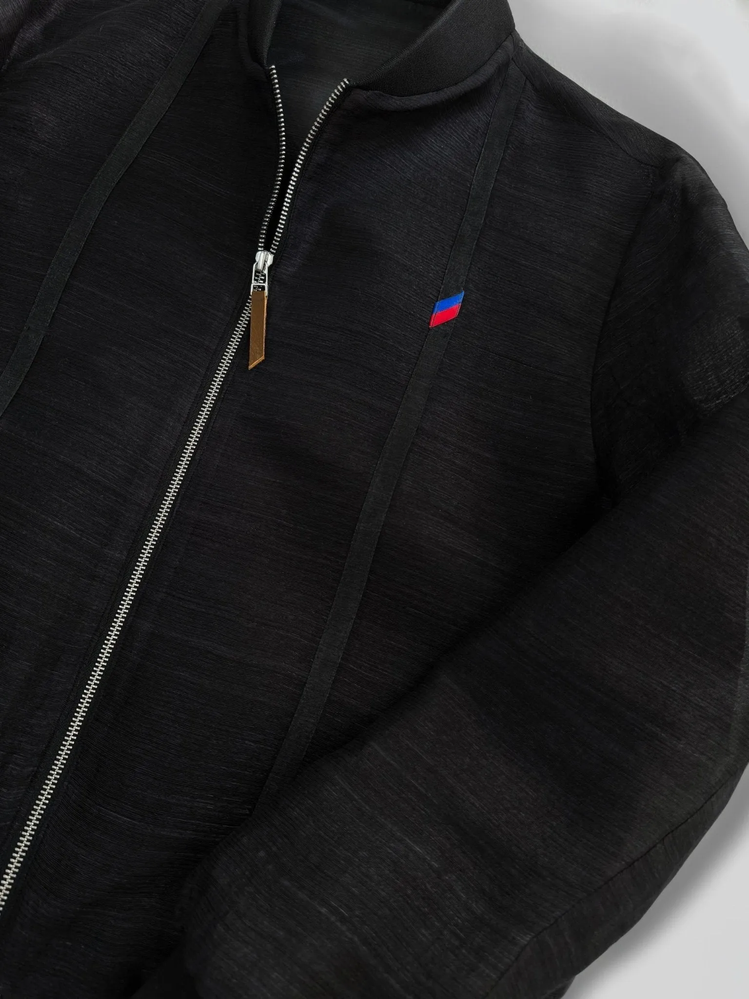 Catalino Barong Jacket in Piña Shifu, black