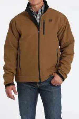 CINCH MENS LOGO SLEEVE BONDED JACKET BROWN