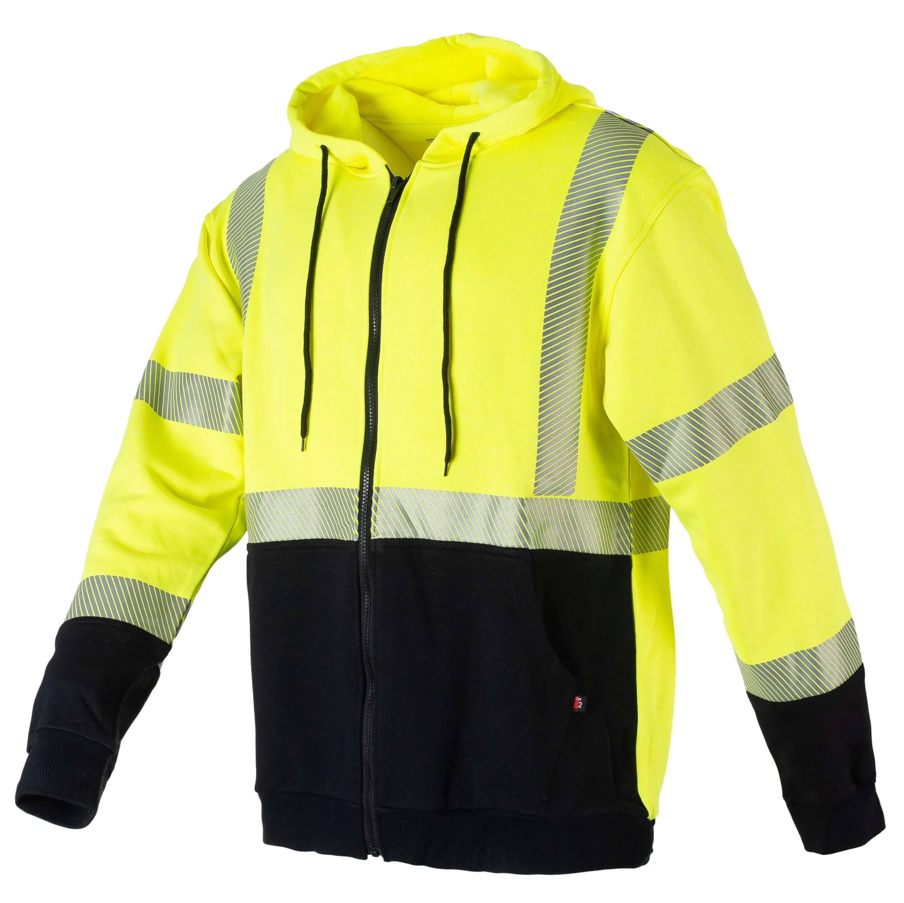 Hoodie FR HiVis Front Zip Cat 2, Class 3