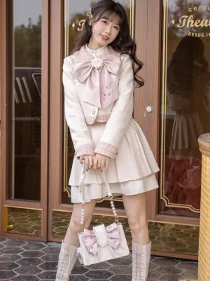 Jacket Love Skirt Sweet Long Skirt Button Short