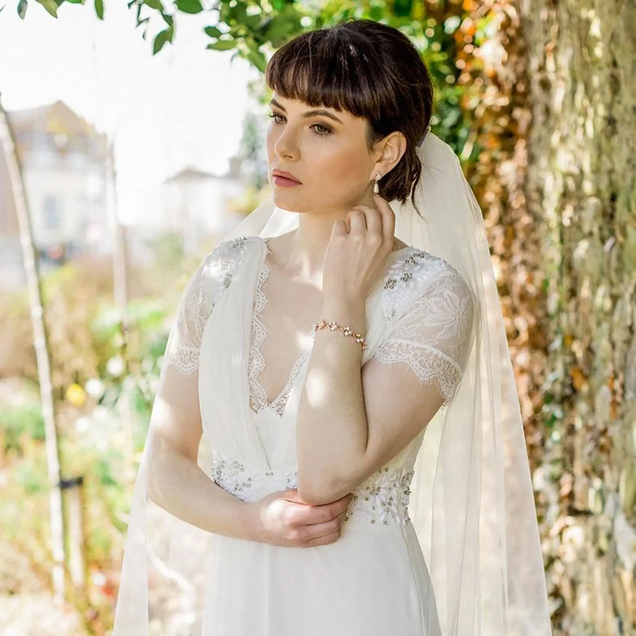 Krissy, Fingertip Double Tulle Veil