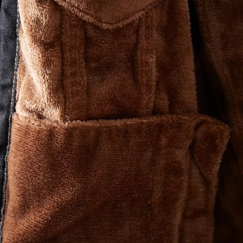 Men's Winter Warm Denim Jacket