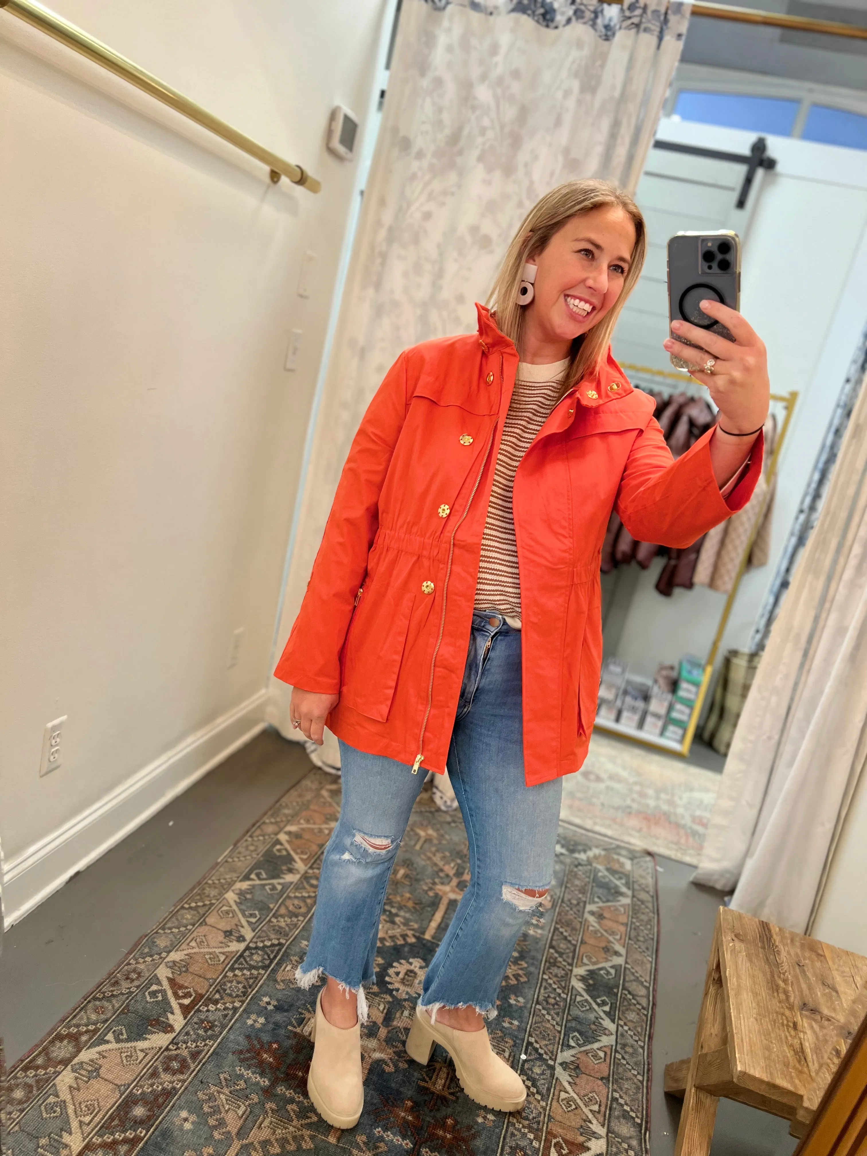 Tess Jacket - Hermes Orange